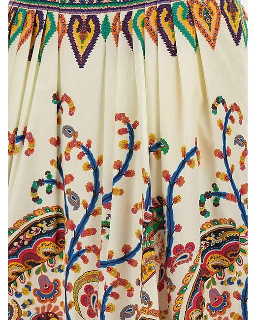 Etro White Cotton Skirt