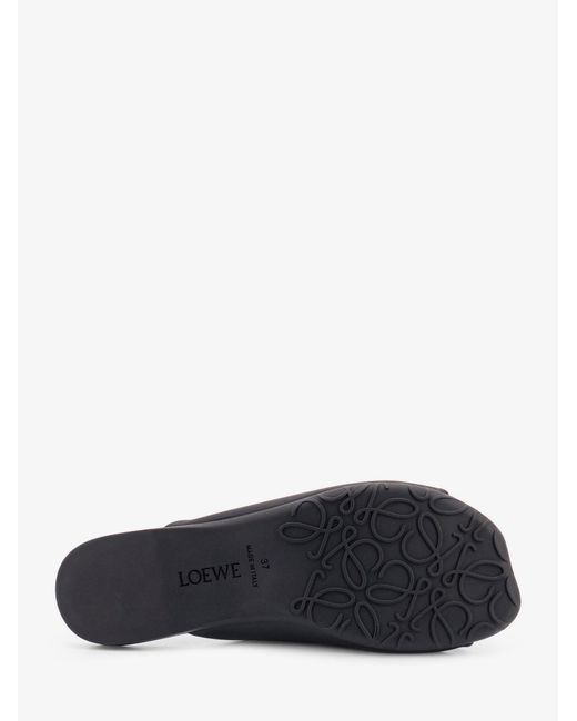 Loewe Black Paula's Ibiza -Pebble Soft Leather Sandals