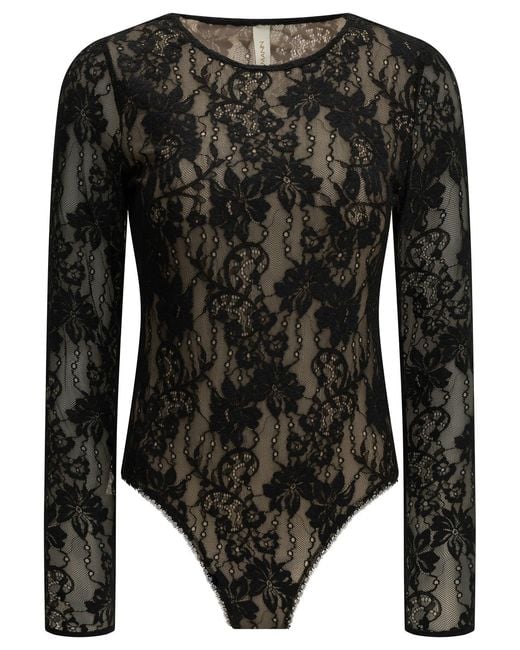 Zimmermann Black Lace Bodysuit