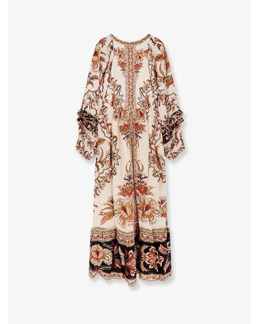 Farm Rio White V-Neck Maxi Dress With Ruffles