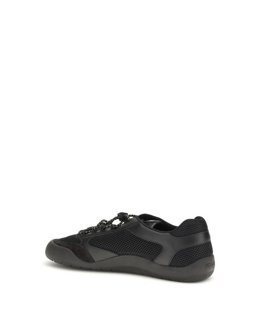 Prada Black Speedrock Sneakers for men