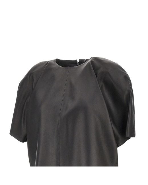 Totême Black Nappa Leather Cocoon Top
