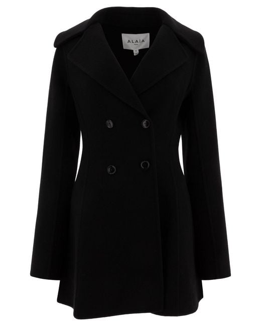 Alaïa Black Double Breasted Coat