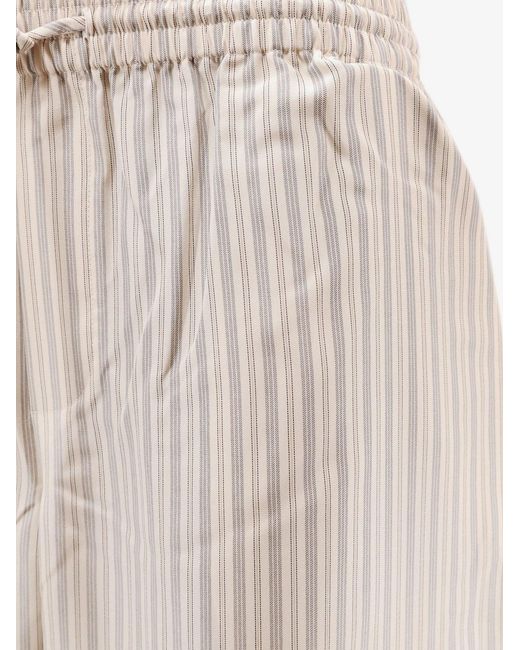 Rohe Natural Silk Striped Trousers
