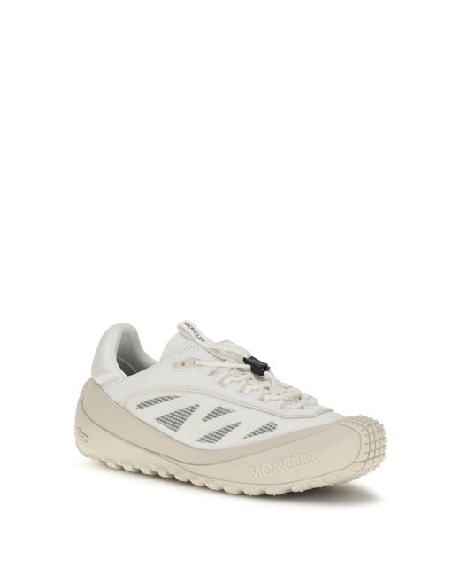 Moncler White Trailgrip Lp Sneakers
