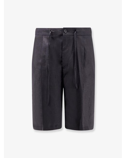 Hevò Blue Shorts Torre Lapillo Linen for men