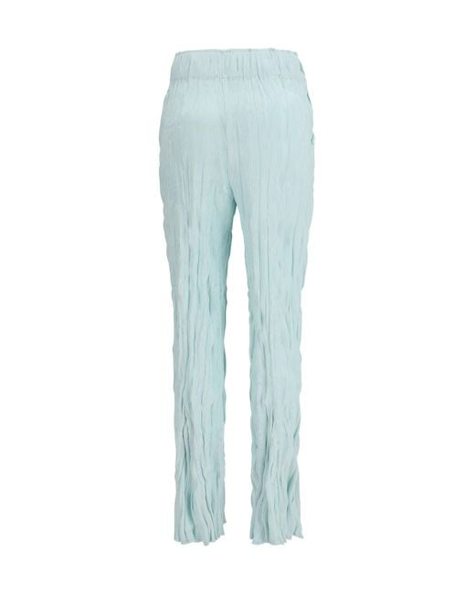 GONGDID DESIGN Blue Trousers Flared Wave