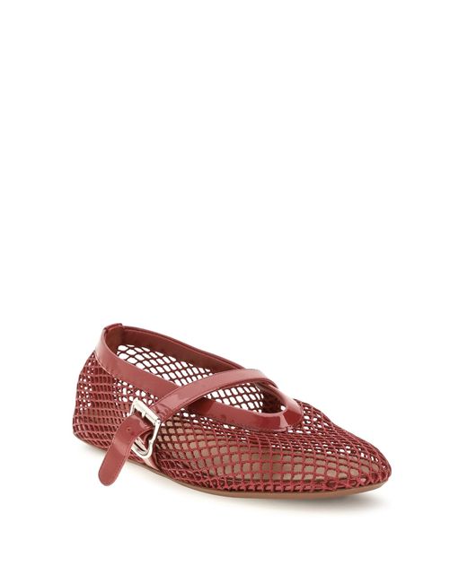 Alaïa Red Alaïa Mesh Ballerinas