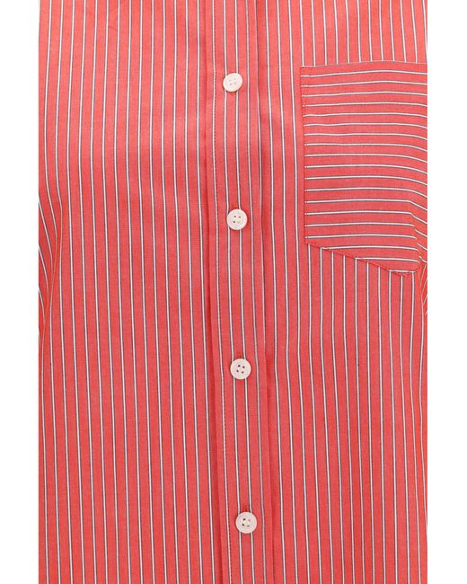 Ganni Pink Striped Cotton Shirt