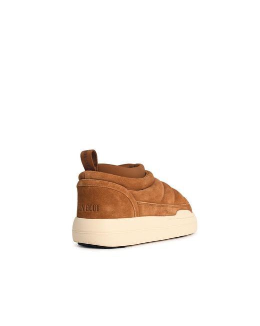 Moonboot Brown Park Suede Cognac Sneakers