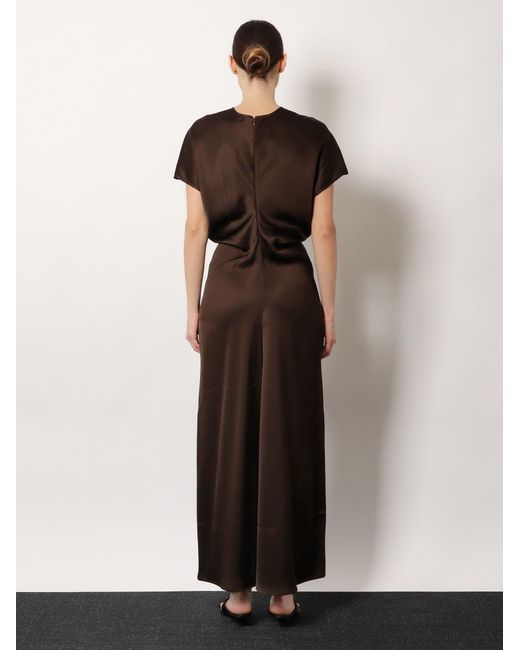 Totême Brown Long Viscose Dress