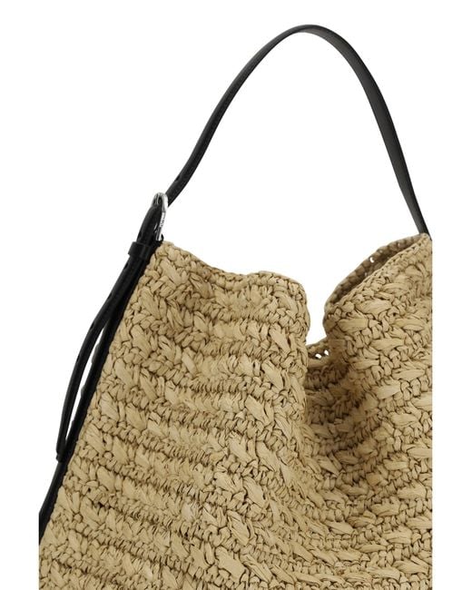 Totême Natural Paper Raffia Tote Shoulder Bag