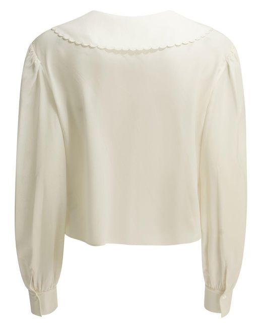 Chloé White Casual Silk Shirt