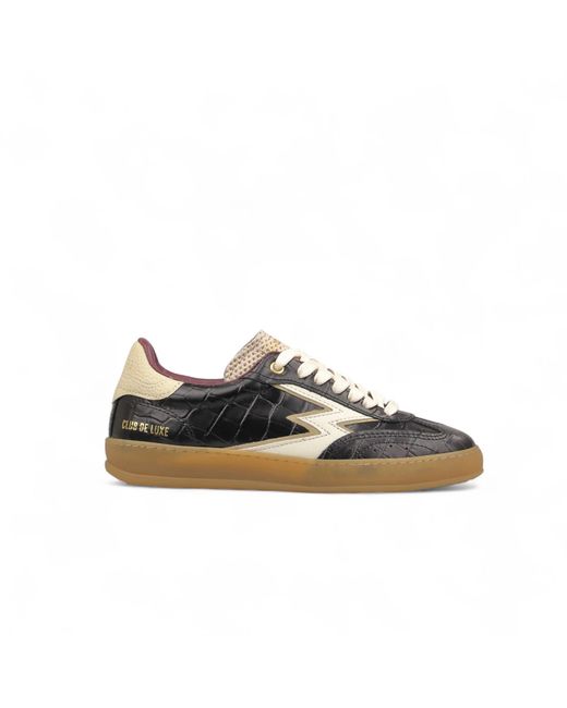 Moaconcept Black Club Crocodile Effect Sneakers