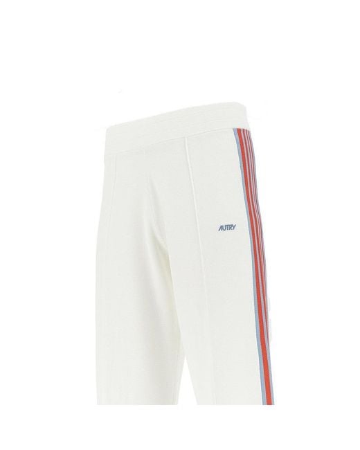 Autry White Knitted Track Pants for men