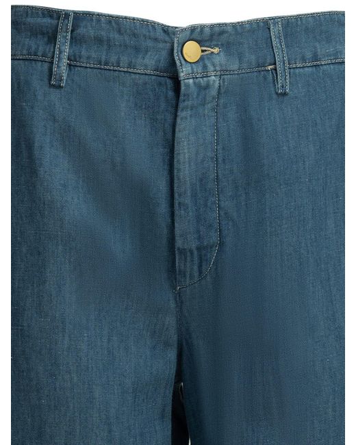 Max Mara Blue Wide Leg Jeans