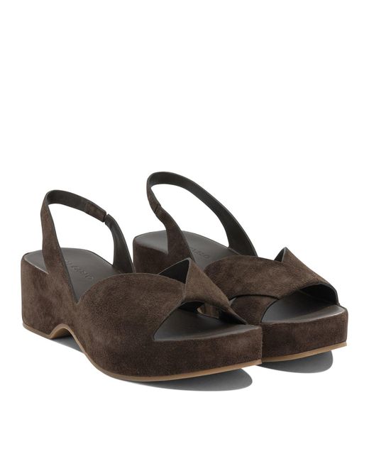 Roberto Del Carlo Brown Calf Leather Rubber Sandals
