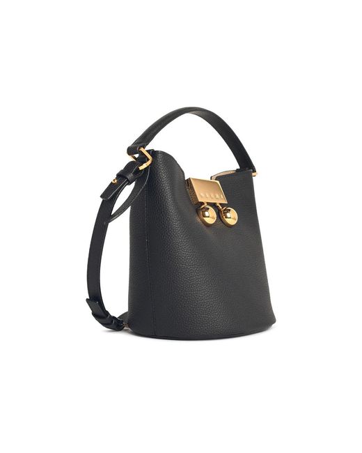 Marni Black 'Trunkaroo' Leather Bag