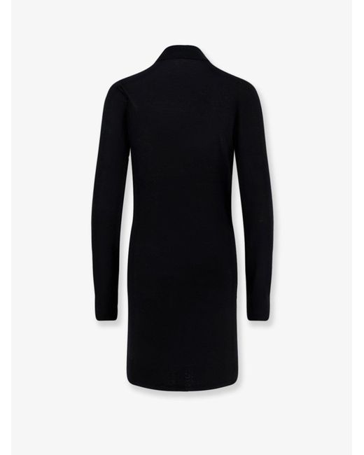Totême Black Wool And Silk Turtleneck