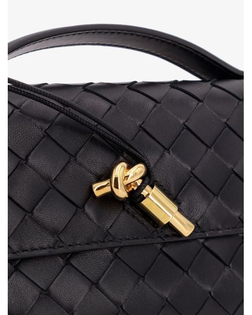 Bottega Veneta White Andiamo Leather Clutch With Intrecciato Pattern