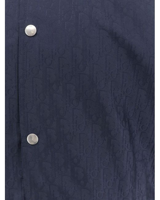 Dior Blue Dior Dior Oblique Technical Jacquard Coach Jacket for men