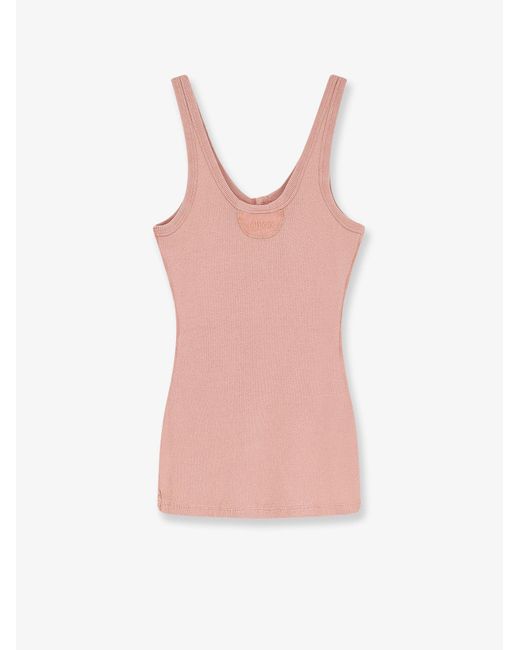 Chloé Pink Cotton Tank Top