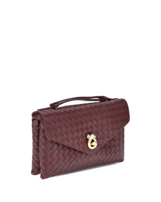 Bottega Veneta Purple Knot Lock Shoulder Bag