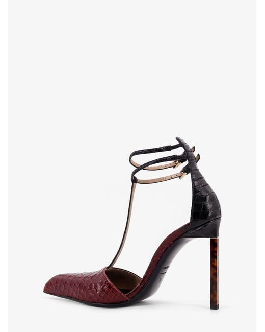 Tom Ford White Python-Effect Leather Pumps