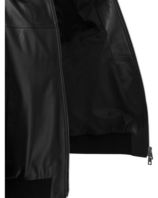Altum Black Nappa Leather Jacket for men