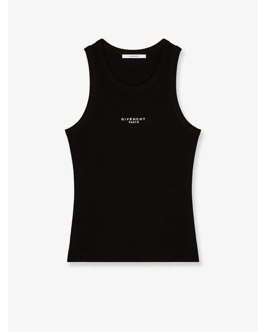 Givenchy Black Cotton Blend Tank Top