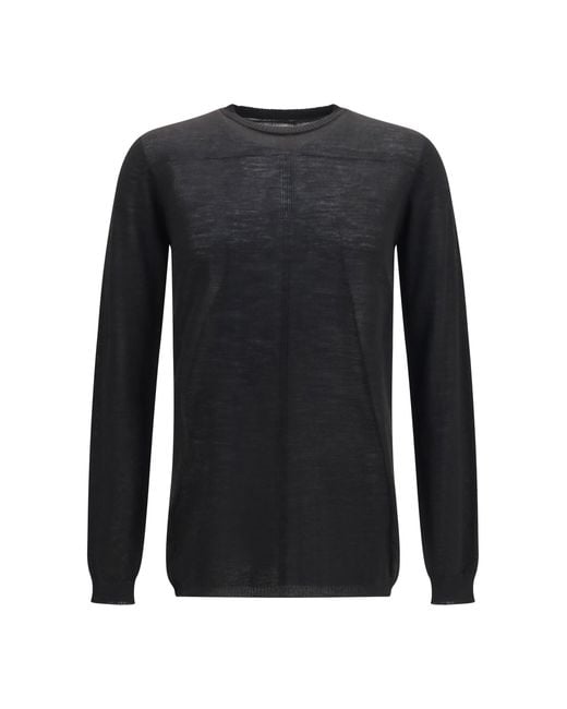 Rick Owens Black Biker Level Sweater for men