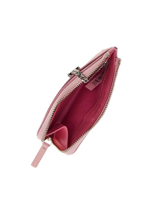 Marc Jacobs Pink Grained Leather Zip Wallet