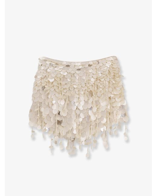 retroféte Natural Rettie Skirt With Macro-Sequins