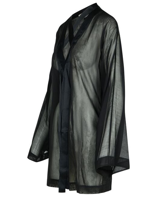 Khaite Black 'Mehna' Cotton Blend Dress