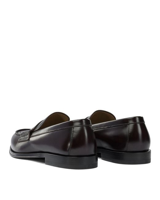 Henderson Black Glossy Leather Loafers Loafers & Slippers for men