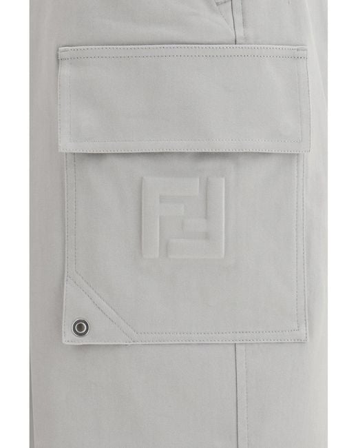 Fendi Gray Cargo Pants for men