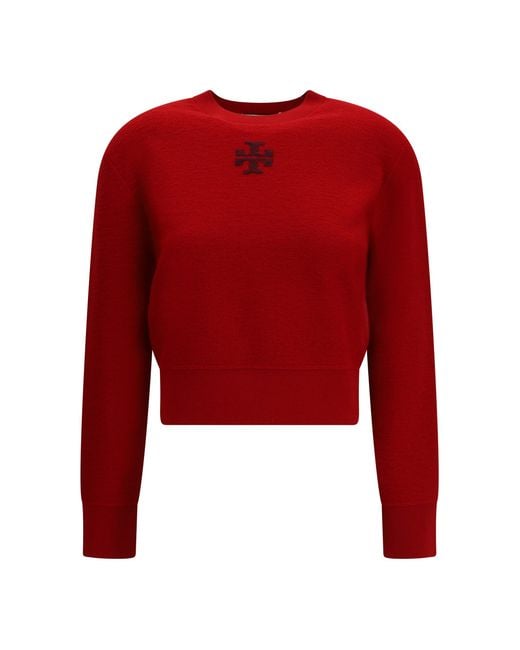 Tory Burch Red Wool Sweater