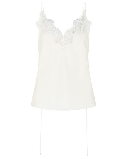 Rohe White Silk Tank Top Cream