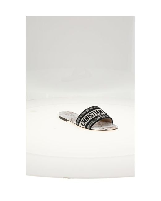 Dior White Dior Dway Slide 0.5Cm