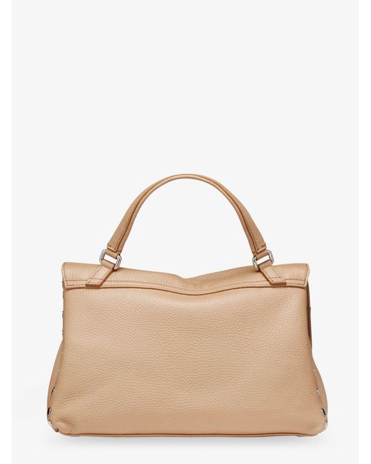 Zanellato Brown Crossbody Bag Postina Daily Hammered Leather