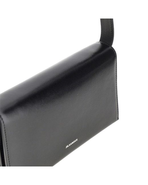Jil Sander Blue All-Day Leather Clutch Bag