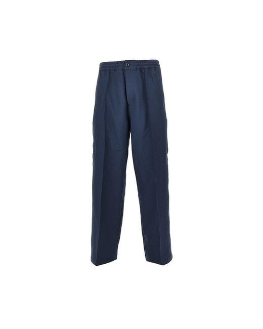 Obey Blue Technical Twill Tailored Pants for men