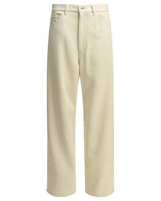 Auralee Natural Silk Nep Denim Casual Pants