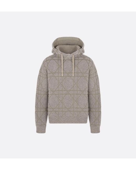 Dior Gray Cannage Hoodie for men