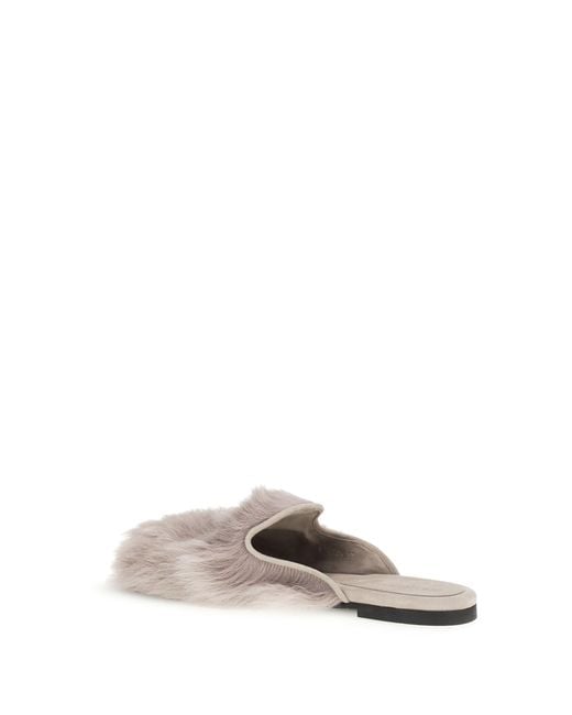 Dolce & Gabbana Multicolor Sheepskin Mules