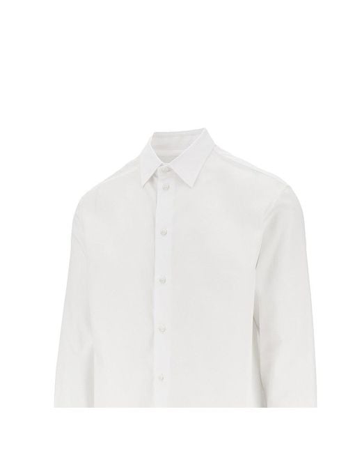Emporio Armani White Poplin Shirt for men