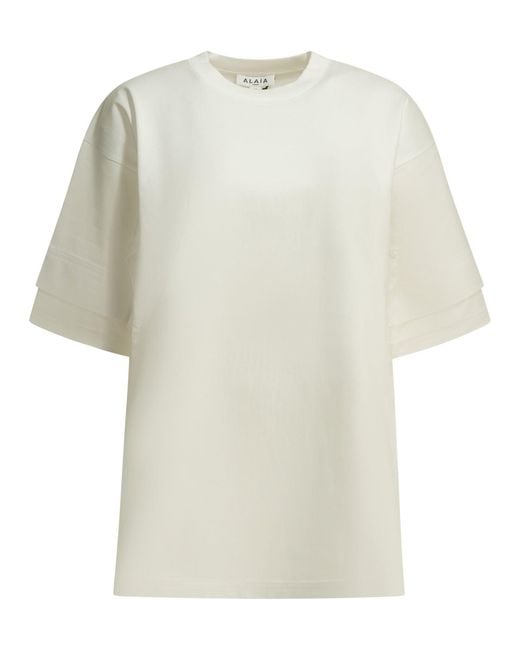 Alaïa White Crew Neck T Shirt