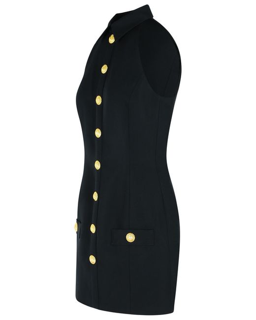 Balmain Blue Virgin Wool Short Dress