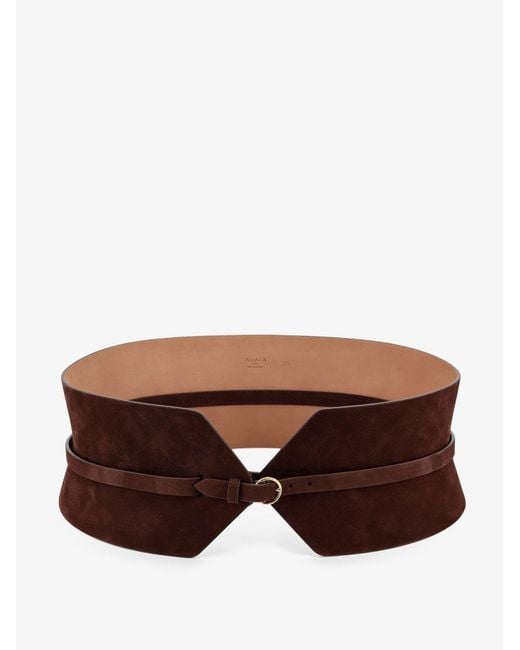Alaïa Brown Bustier Suede Belt