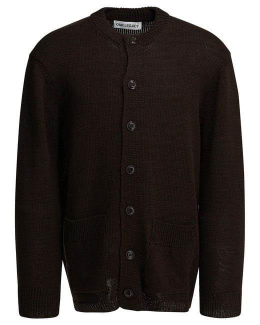 Our Legacy Black "Parlor" Cardigan for men